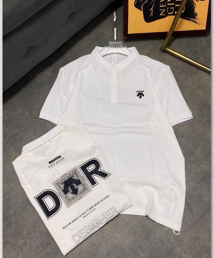 white and black polo