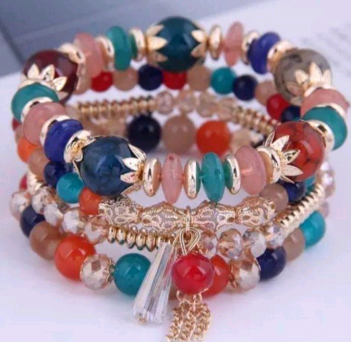Women's Multi Color Bead Bracelet